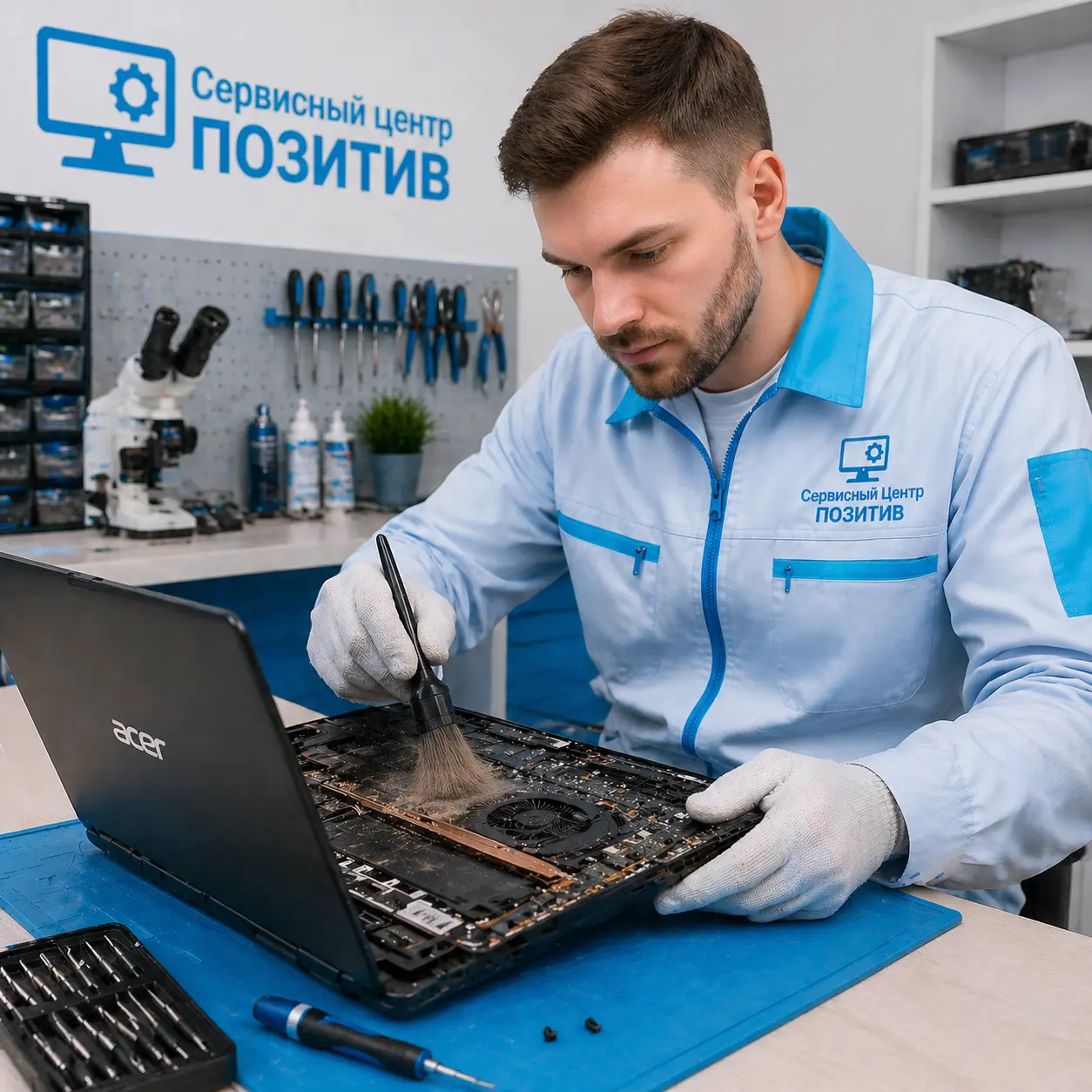 Чистка ноутбука Acer от пыли в Краснознаменске | Замена термопасты