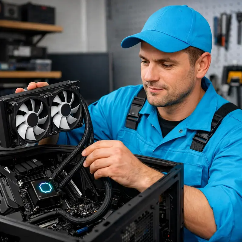 Установка водяного охлаждения на компьютер в Краснознаменске