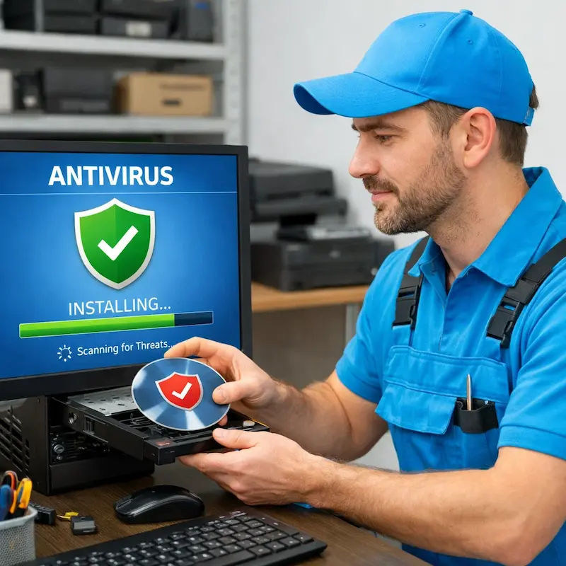 Установка антивируса в Краснознаменске на дому