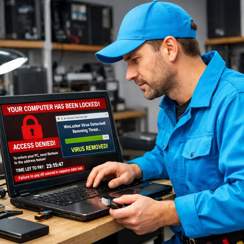 Поможем разблокировать компьютер и ноутбук в Краснознаменске